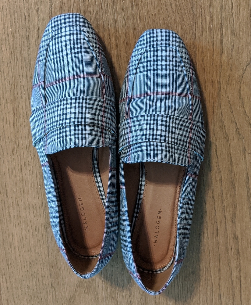Plaid Halogen Flats Size 7